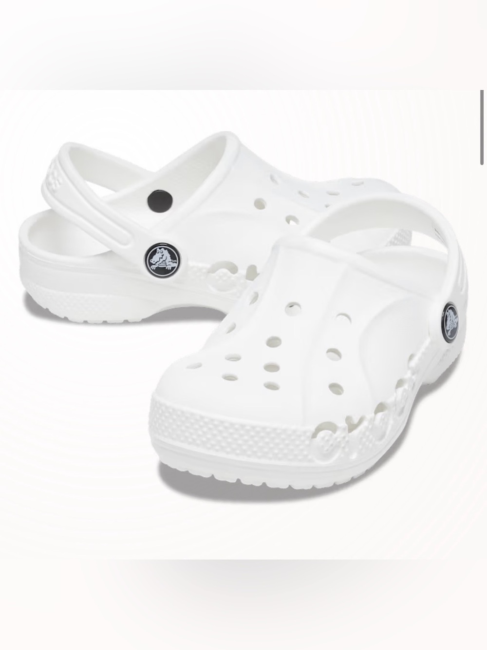 NWT toddler Baya Crocs White